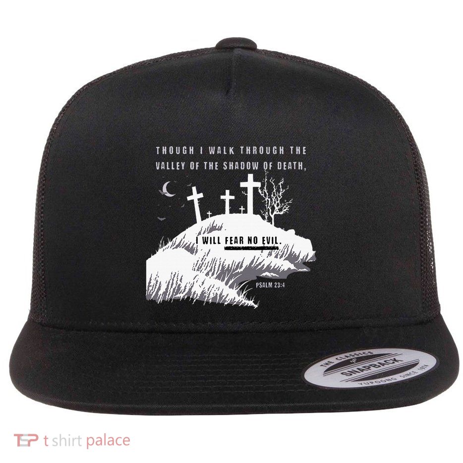 Christian Halloween Fear No Evil Flatbill Hat