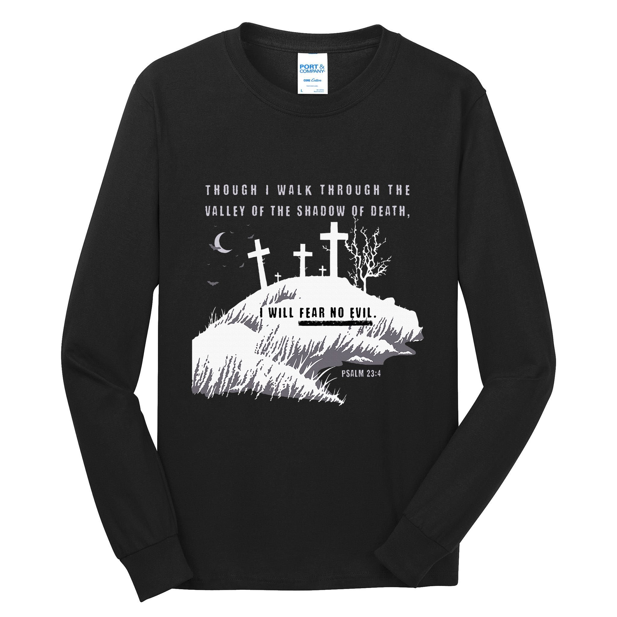 Christian Halloween Fear No Evil Tall Long Sleeve T-Shirt