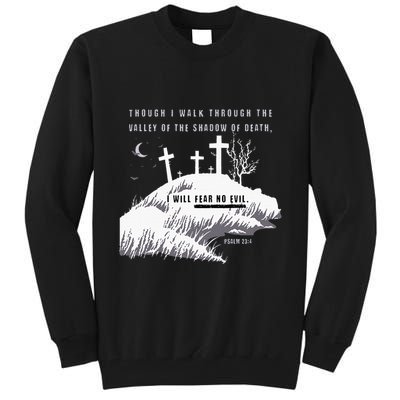 Christian Halloween Fear No Evil Tall Sweatshirt