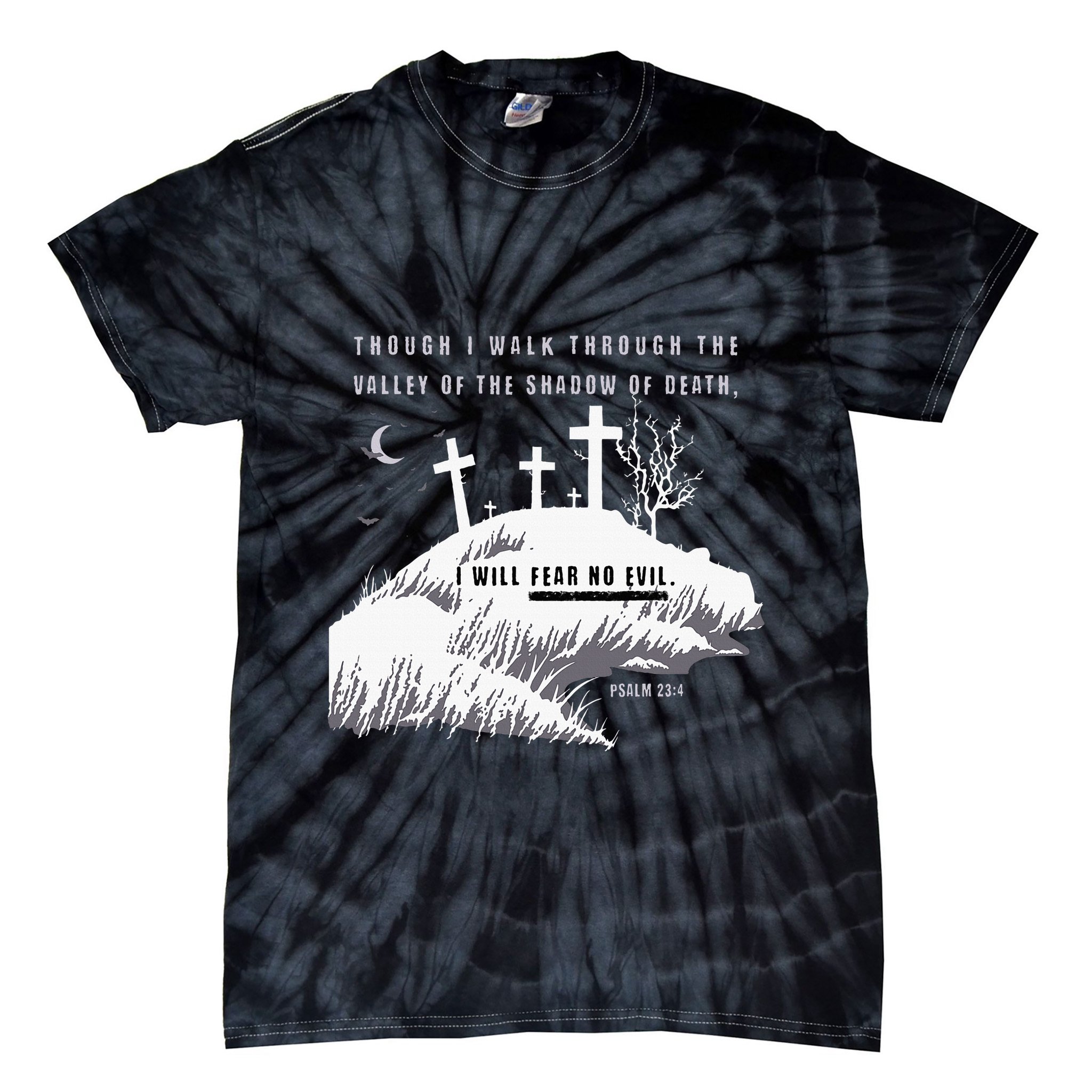 Christian Halloween Fear No Evil Tie-Dye T-Shirt