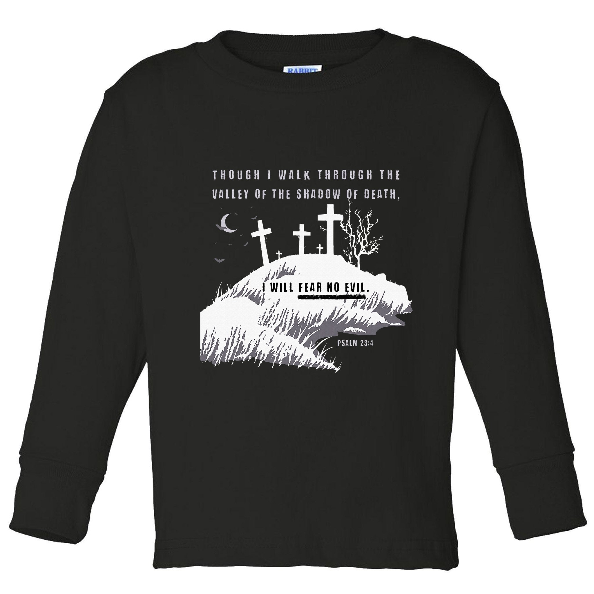 Christian Halloween Fear No Evil Toddler Long Sleeve Shirt