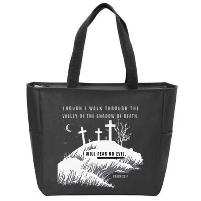 Christian Halloween Fear No Evil Zip Tote Bag