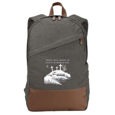 Christian Halloween Fear No Evil Cotton Canvas Backpack