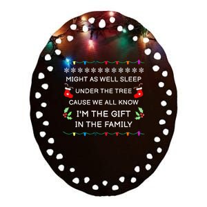 Christmas Humor Favorite Person Funny Christmas Ceramic Oval Ornament