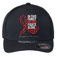 Congestive Heart Failure Awareness Month Red Ribbon Flexfit Unipanel Trucker Cap