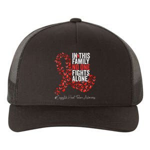 Congestive Heart Failure Awareness Month Red Ribbon Yupoong Adult 5-Panel Trucker Hat