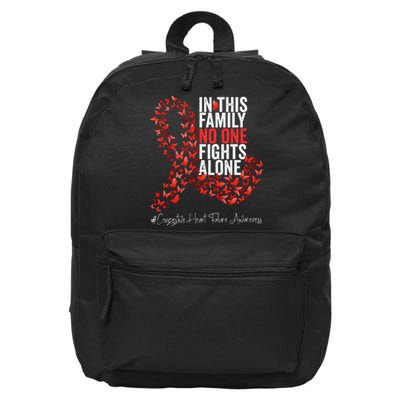 Congestive Heart Failure Awareness Month Red Ribbon 16 in Basic Backpack