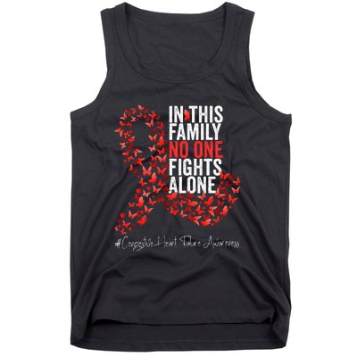 Congestive Heart Failure Awareness Month Red Ribbon Tank Top