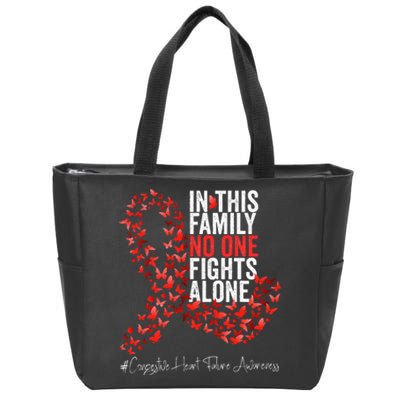 Congestive Heart Failure Awareness Month Red Ribbon Zip Tote Bag