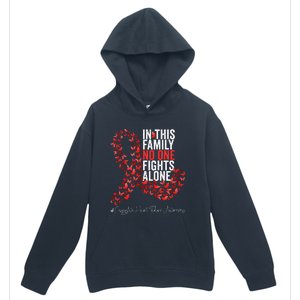 Congestive Heart Failure Awareness Month Red Ribbon Urban Pullover Hoodie