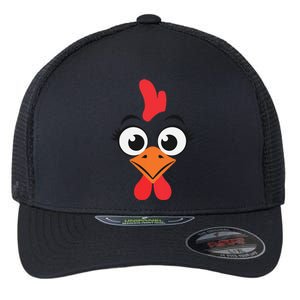 Chicken Hen Face Costume Gift Flexfit Unipanel Trucker Cap