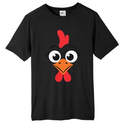 Chicken Hen Face Costume Gift Tall Fusion ChromaSoft Performance T-Shirt