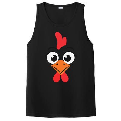 Chicken Hen Face Costume Gift PosiCharge Competitor Tank