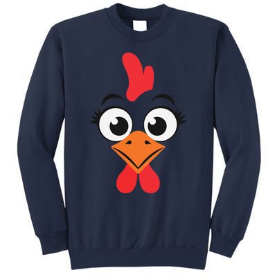 Chicken Hen Face Costume Gift Sweatshirt