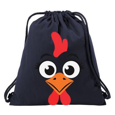 Chicken Hen Face Costume Gift Drawstring Bag