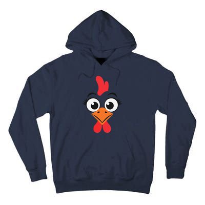 Chicken Hen Face Costume Gift Tall Hoodie