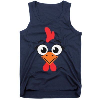 Chicken Hen Face Costume Gift Tank Top