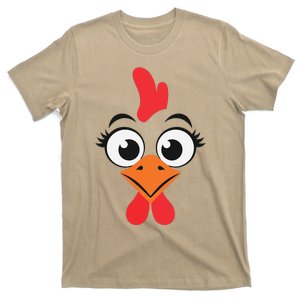 Chicken Hen Face Costume Gift T-Shirt