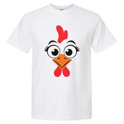 Chicken Hen Face Costume Gift Garment-Dyed Heavyweight T-Shirt