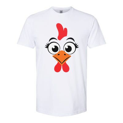 Chicken Hen Face Costume Gift Softstyle CVC T-Shirt