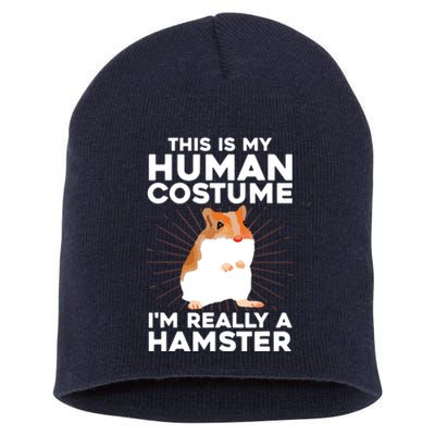 Cool Hamster For Men Women Hamster Lover Animal Costume Short Acrylic Beanie