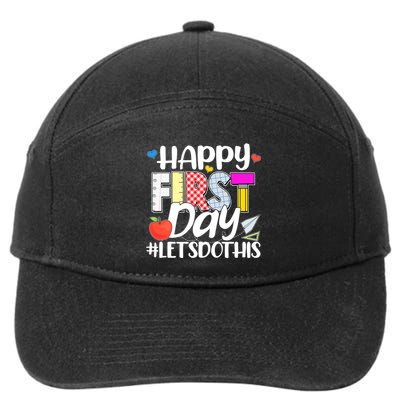 Cute Happy First Day #Lets Do This 7-Panel Snapback Hat