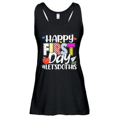 Cute Happy First Day #Lets Do This Ladies Essential Flowy Tank