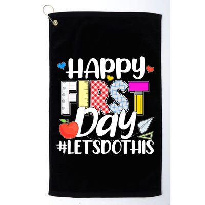 Cute Happy First Day #Lets Do This Golf Towel