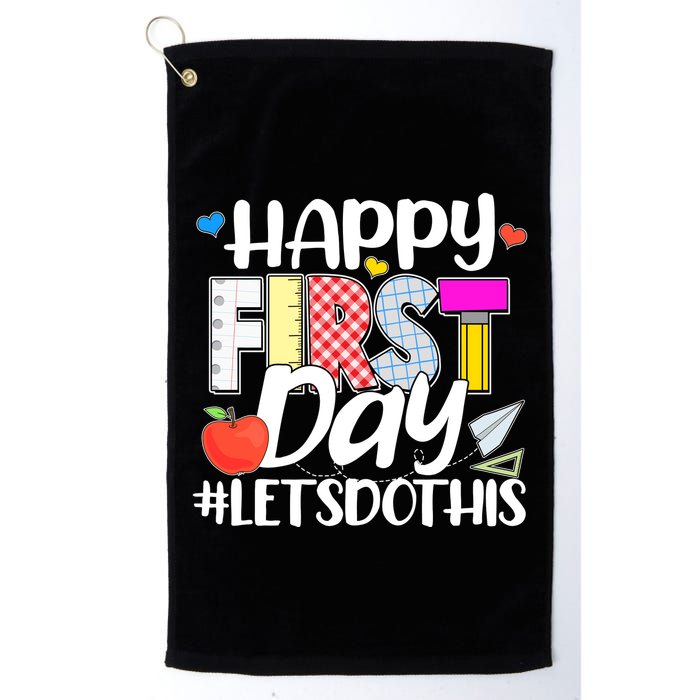 Cute Happy First Day #Lets Do This Golf Towel