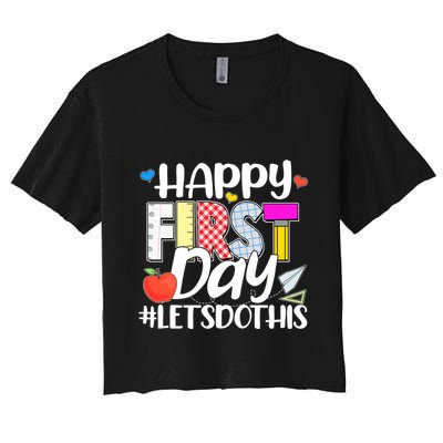 Cute Happy First Day #Lets Do This Crop Top