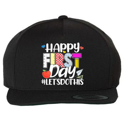 Cute Happy First Day #Lets Do This Wool Snapback Cap