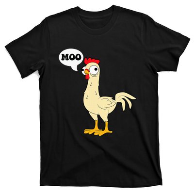 Chicken Hen Fowl Cow Funny Joke Dad Joke T-Shirt