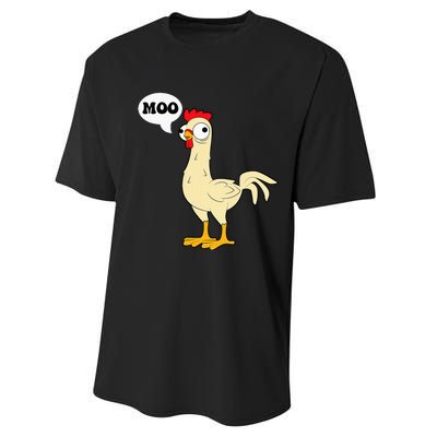 Chicken Hen Fowl Cow Funny Joke Dad Joke Performance Sprint T-Shirt