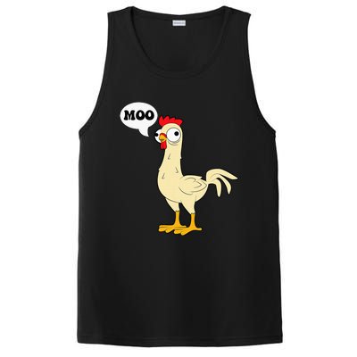 Chicken Hen Fowl Cow Funny Joke Dad Joke PosiCharge Competitor Tank