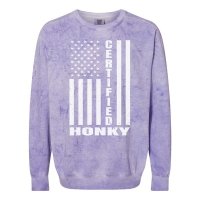 Certified Honky Funny Redneck Hillbilly Meaningful Gift Colorblast Crewneck Sweatshirt