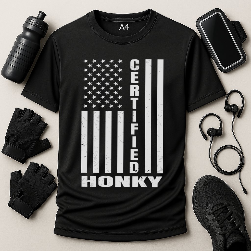 Certified Honky Funny Redneck Hillbilly Meaningful Gift Cooling Performance Crew T-Shirt