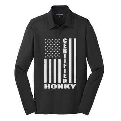 Certified Honky Funny Redneck Hillbilly Meaningful Gift Silk Touch Performance Long Sleeve Polo