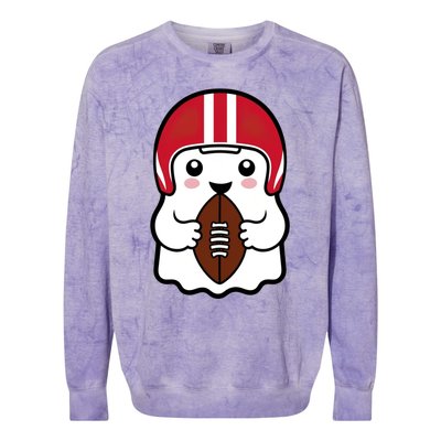 Cute Halloween Football Ghost Fun Sports Apparel Colorblast Crewneck Sweatshirt