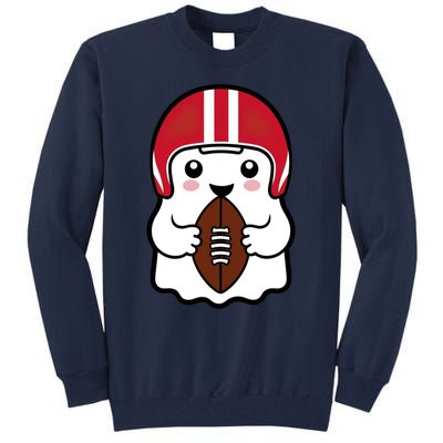 Cute Halloween Football Ghost Fun Sports Apparel Tall Sweatshirt