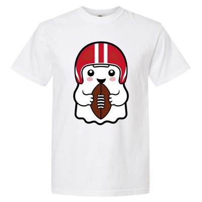 Cute Halloween Football Ghost Fun Sports Apparel Garment-Dyed Heavyweight T-Shirt