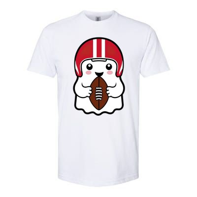 Cute Halloween Football Ghost Fun Sports Apparel Softstyle CVC T-Shirt