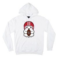 Cute Halloween Football Ghost Fun Sports Apparel Hoodie