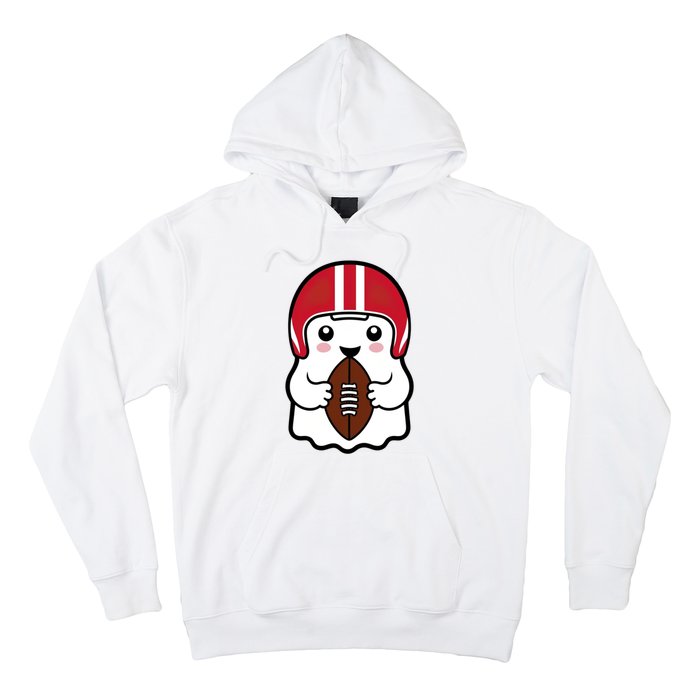 Cute Halloween Football Ghost Fun Sports Apparel Hoodie