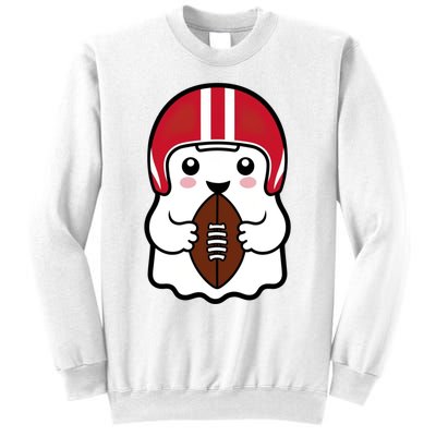 Cute Halloween Football Ghost Fun Sports Apparel Sweatshirt