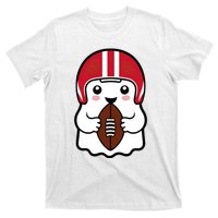 Cute Halloween Football Ghost Fun Sports Apparel T-Shirt