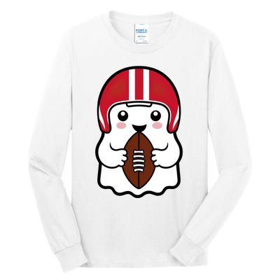 Cute Halloween Football Ghost Fun Sports Apparel Tall Long Sleeve T-Shirt