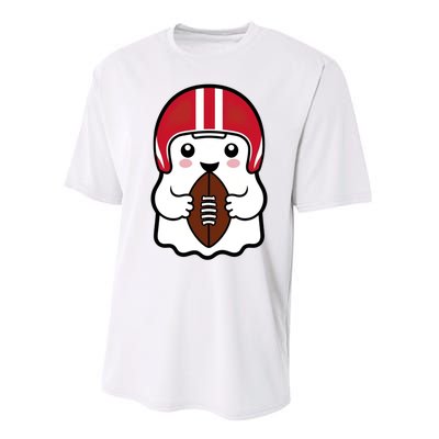 Cute Halloween Football Ghost Fun Sports Apparel Performance Sprint T-Shirt