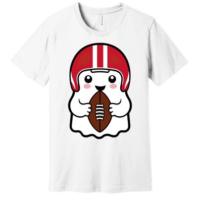 Cute Halloween Football Ghost Fun Sports Apparel Premium T-Shirt