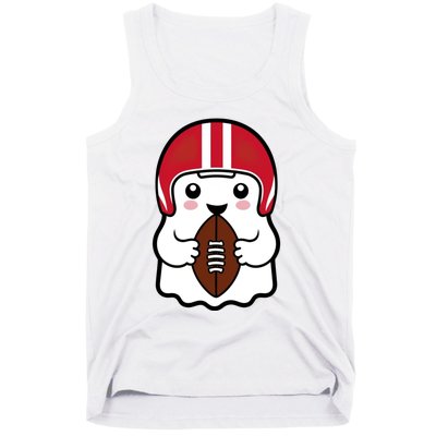 Cute Halloween Football Ghost Fun Sports Apparel Tank Top