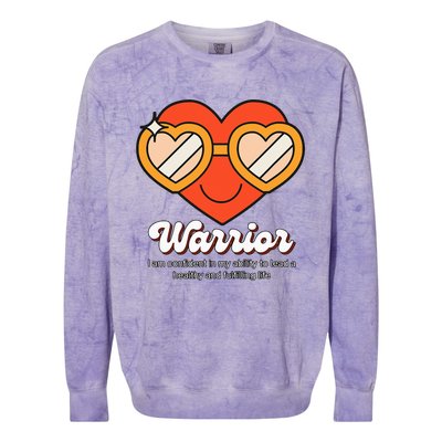 Congestive Heart Failure Warrior - Heart Health Motivation Colorblast Crewneck Sweatshirt